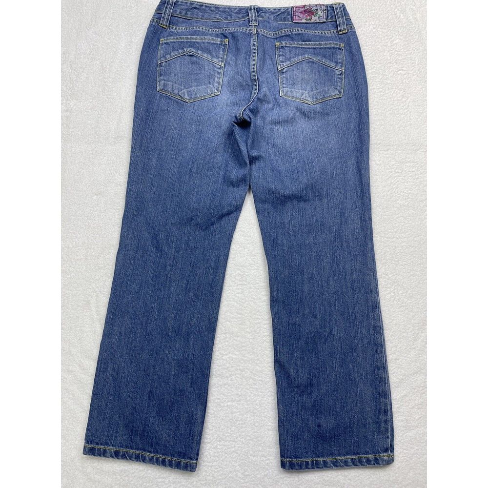Tommy Hilfiger Women's Y2K‎ Wide Leg Straight Mid Rise Floral inside Jeans 8.